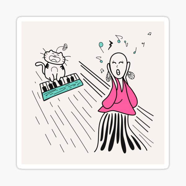 "Cat Jam Karaoke" Sticker for Sale by PosterpartyCo Redbubble