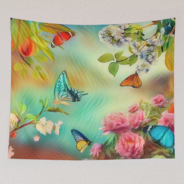 Item preview, In the garden on a branch of the butterfly flower in the style impressionism designed and sold by Anaconda23.