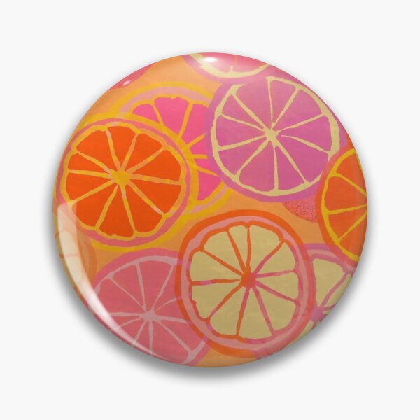 Item preview, Groovy Retro Citrus - Super Pink Fleuro designed and sold by KizzyW.