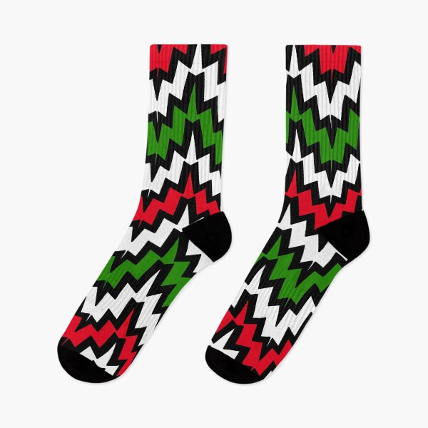 Item preview, Abstract geometric pattern - green and red. designed and sold by K.S ART.