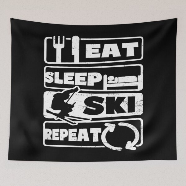 Item preview, Ski Racing T-ShirtSki Racing Shirt _ Eat Sleep Repeat designed and sold by ElizaKenzie.