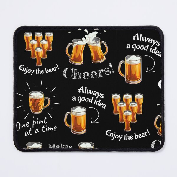 Item preview, Mugs and glasses for toast with light beer on black designed and sold by Huynhdesign.