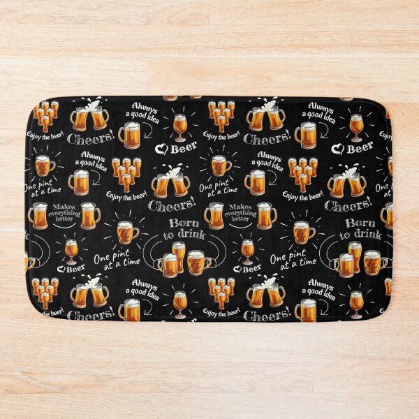 Item preview, Mugs and glasses for toast with light beer on black designed and sold by Huynhdesign.