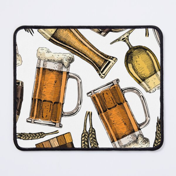 Item preview, Seamless pattern with different beer glasses and mugs designed and sold by Huynhdesign.