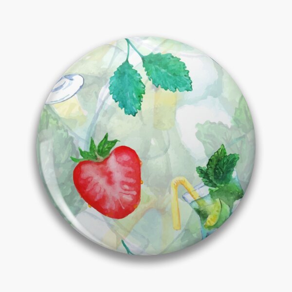 Item preview, Watercolor mojito lime ice mint strawberry cocktail vector seamless pattern designed and sold by Huynhdesign.