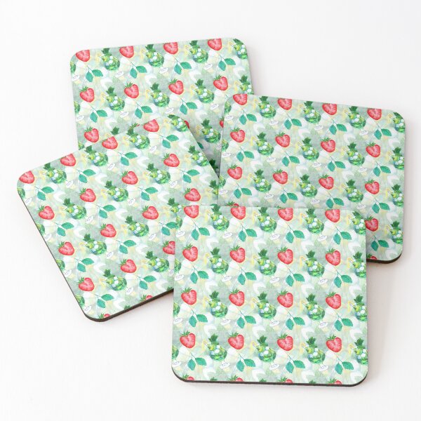 Item preview, Watercolor mojito lime ice mint strawberry cocktail vector seamless pattern designed and sold by Huynhdesign.