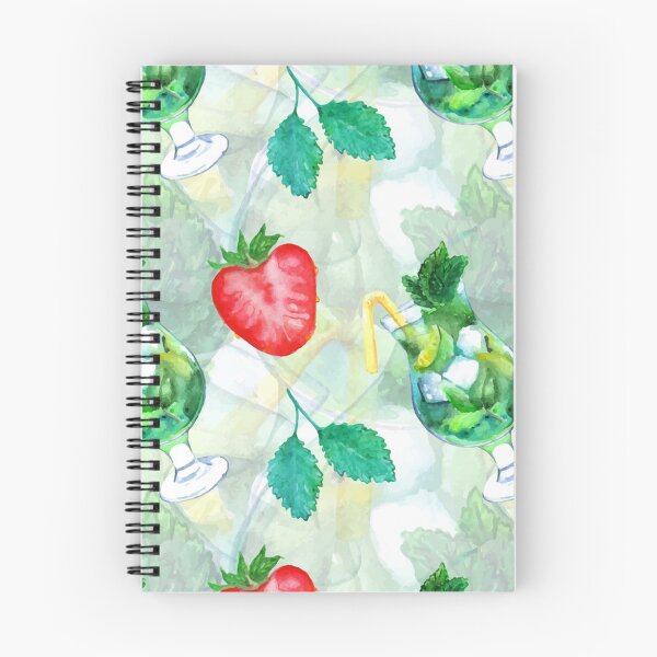 Item preview, Watercolor mojito lime ice mint strawberry cocktail vector seamless pattern designed and sold by Huynhdesign.