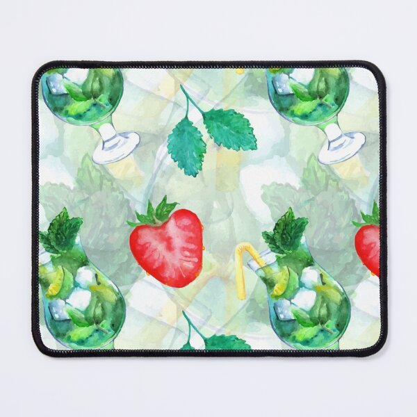 Item preview, Watercolor mojito lime ice mint strawberry cocktail vector seamless pattern designed and sold by Huynhdesign.