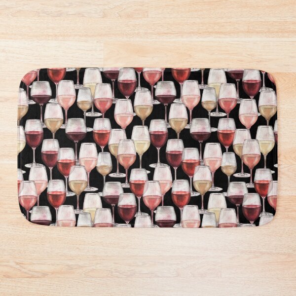 Item preview, Watercolor transparent glasses of red, rose and white wines designed and sold by Huynhdesign.