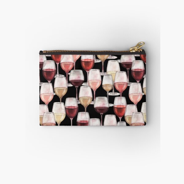 Item preview, Watercolor transparent glasses of red, rose and white wines designed and sold by Huynhdesign.