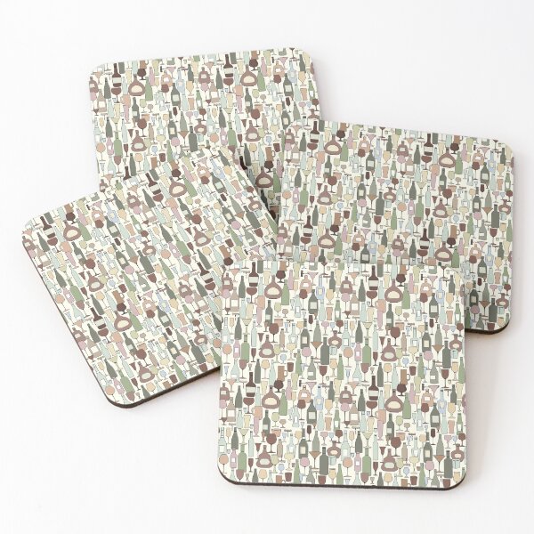 Item preview, Wine bottle and wine glass seamless pattern- Drink wine bar tile designed and sold by Huynhdesign.