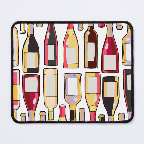 Item preview, wine bottles seamless pattern repeated background with wine glass bottles designed and sold by Huynhdesign.