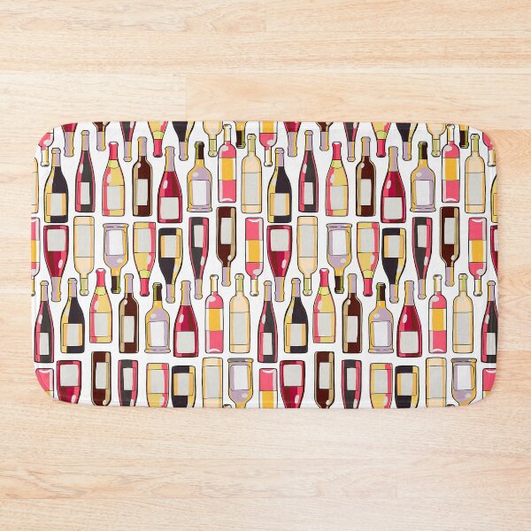 Item preview, wine bottles seamless pattern repeated background with wine glass bottles designed and sold by Huynhdesign.