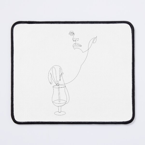 Item preview, cocktail woman - one line art - thirsty thursday designed and sold by addillum.