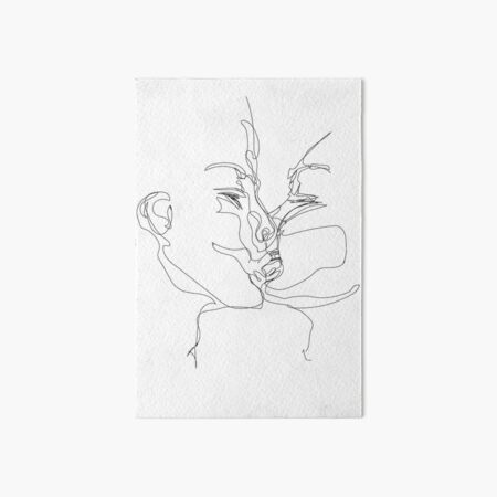 Kissing Art Board Print