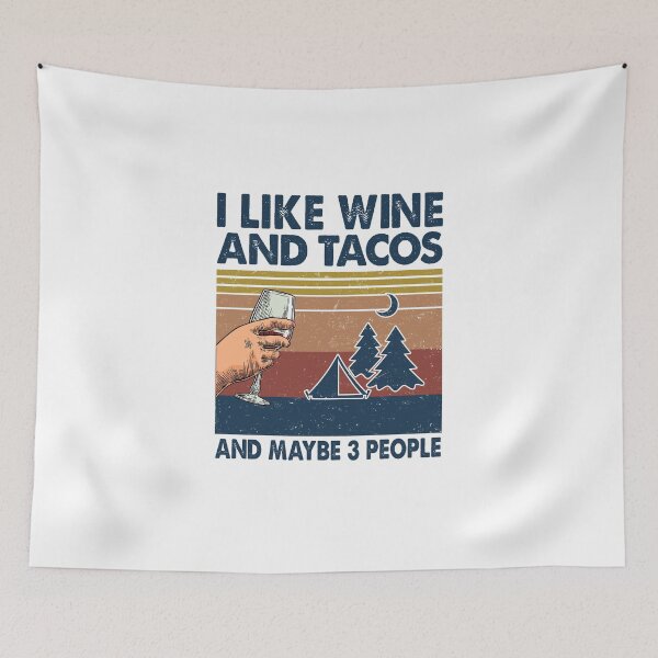 Item preview, I like Wine and Camping and maybe 3 people designed and sold by Huynhdesign.