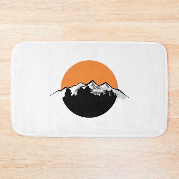 Item preview, Geometric Mountains Line Art Sun Moon Landscape designed and sold by grafixmaster.
