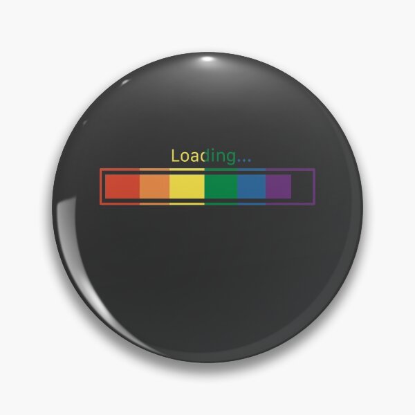 Item preview, Pride flag funny loading icon designed and sold by Theresa Ahlman.