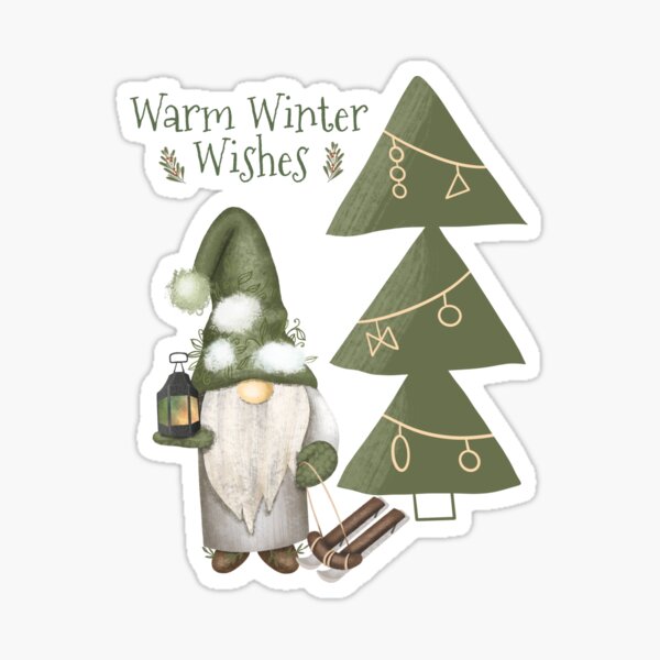 Item preview, Forest Gnome Warm Winter Wishes designed and sold by Treasurekey.