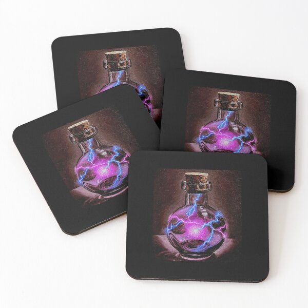 Item preview, Dark magnetic electricity - electric spell potion bottle designed and sold by LukjanovArt.