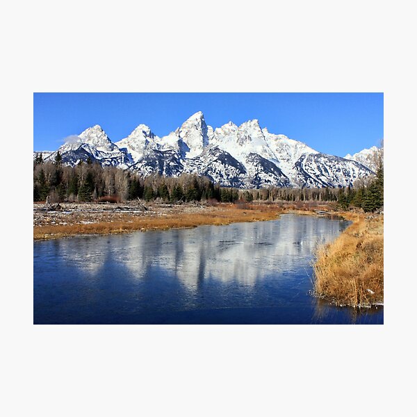 Icy Mirror, Jackson Wyoming. Photographic Print