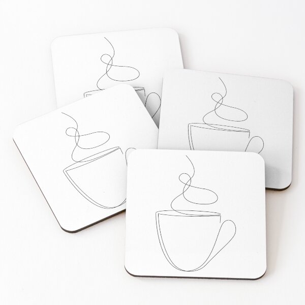 Item preview, coffee or tea cup - line art designed and sold by addillum.