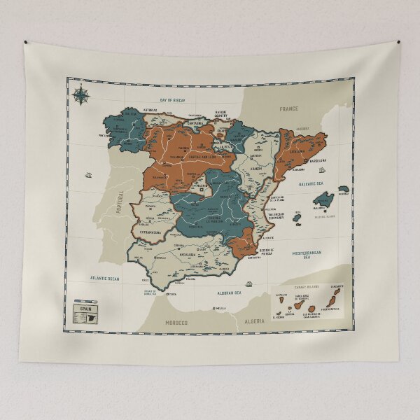 Item preview, España - Mapa de efecto vintage designed and sold by Dan Jones Illustration.
