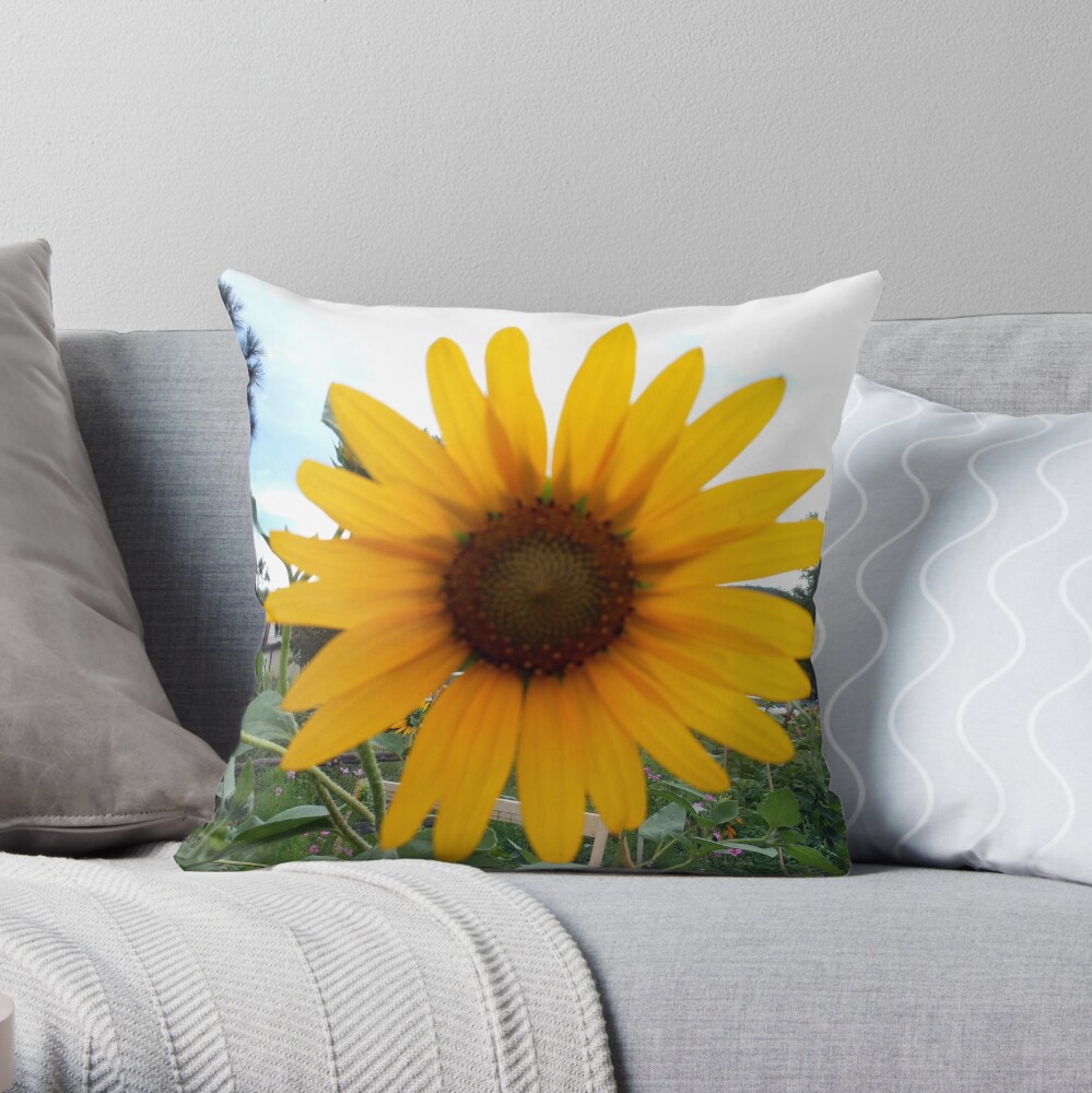 Sun Flower Throw Pillow