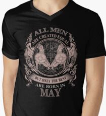 All men are created equal but only the best are born in May Gemini Men's V-Neck T-Shirt