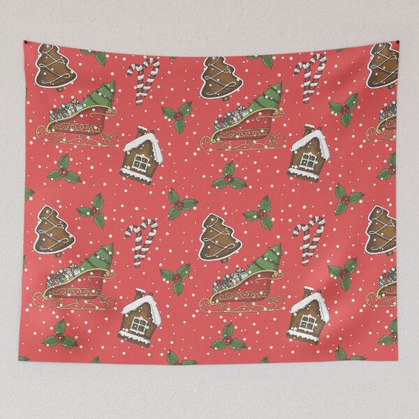 Item preview, Christmas festive pattern with snow designed and sold by Tabiti A.