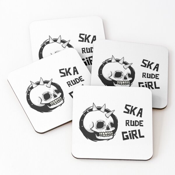 Item preview, Ska Rude Girl Punk Skull designed and sold by MerchByCraig.