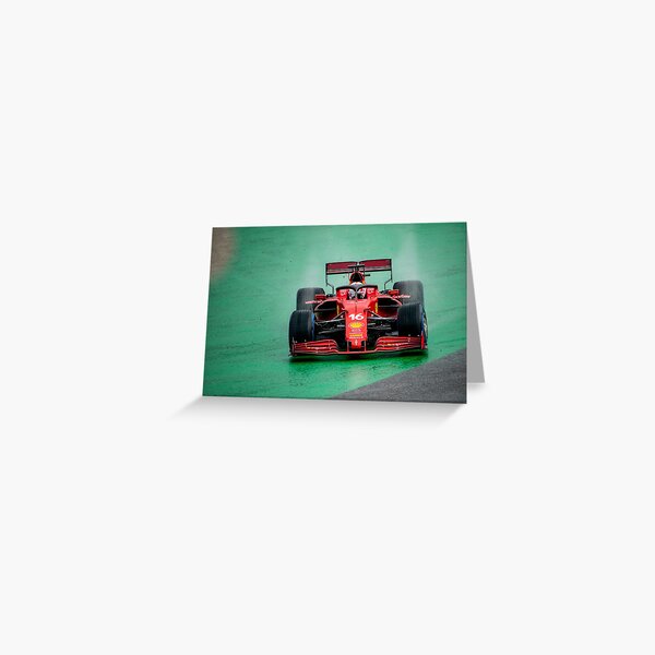 Formula 1 - Ferrari's Charles Leclerc at Spa 2021 Greeting Card