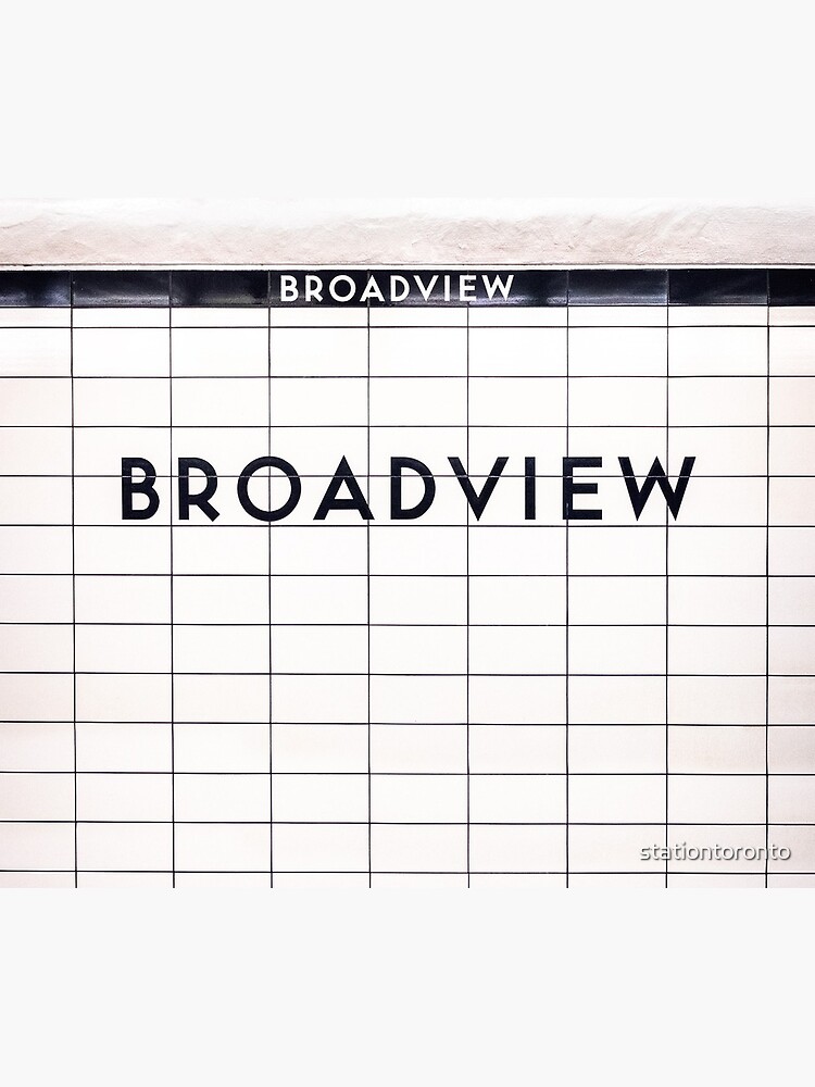 Broadview Toronto Subway Station Sign by stationtoronto