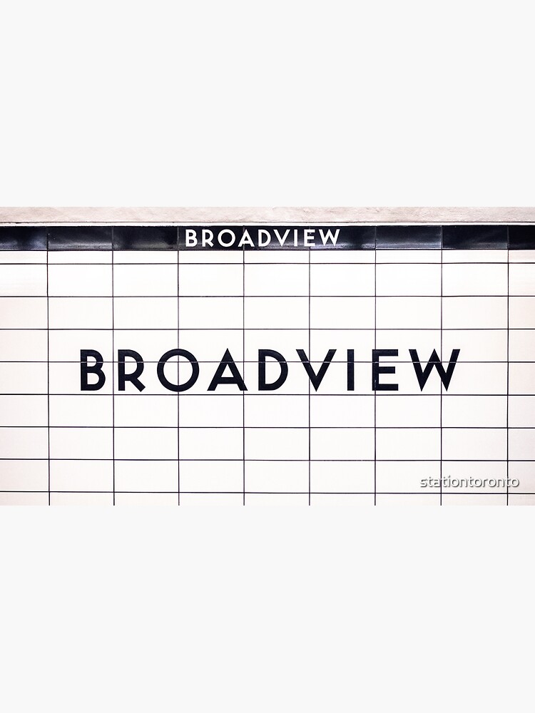 Broadview Toronto Subway Station Sign by stationtoronto