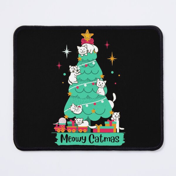 Item preview, Meowy Catmas - Merry Kittens - Kawaii Christmas Tree designed and sold by For the love of Pixels.