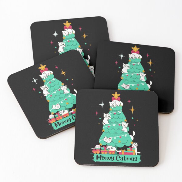 Item preview, Meowy Catmas - Merry Kittens - Kawaii Christmas Tree designed and sold by For the love of Pixels.