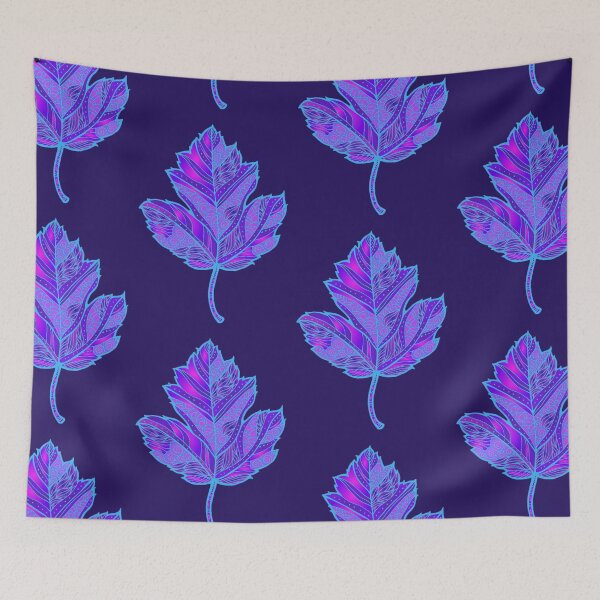 Item preview, Autumn is back, an autumn leaf in blue designed and sold by NyengRepublic.