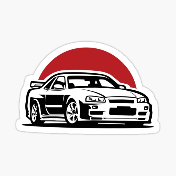 Nissan Skyline Gtr R34 Sticker For Sale By Riazzzy Redbubble 8222