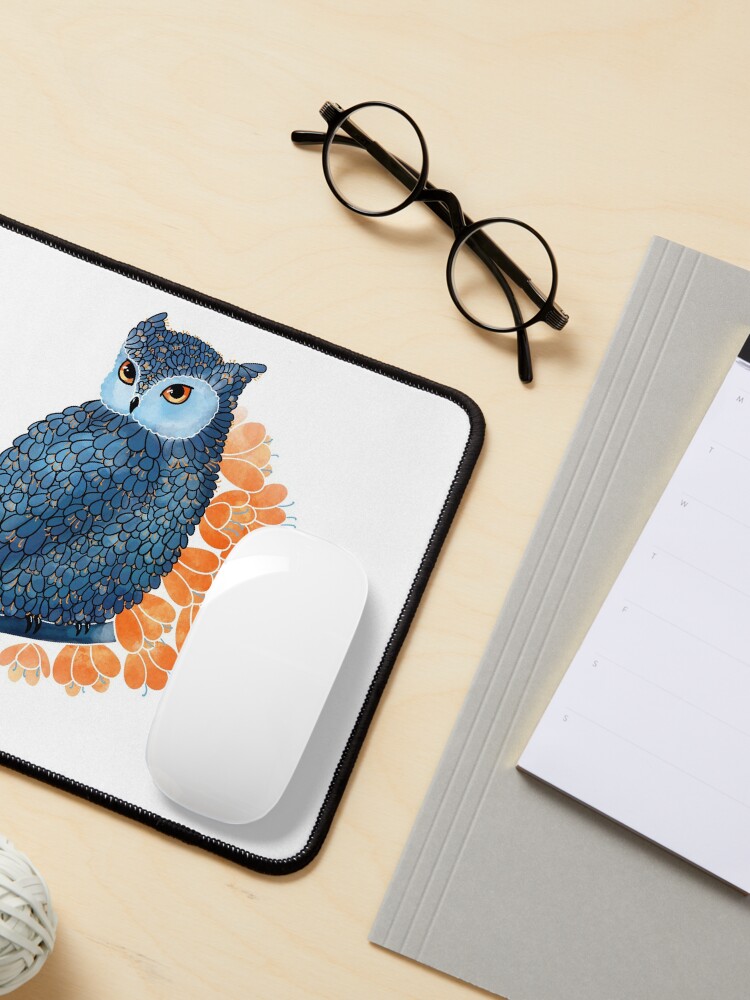 Alternate view of Blossoming owl Mouse Pad