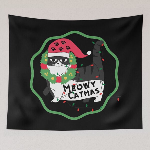 Item preview, Meowy Catmas - Merry Kittens - Kawaii Christmas Tree designed and sold by For the love of Pixels.