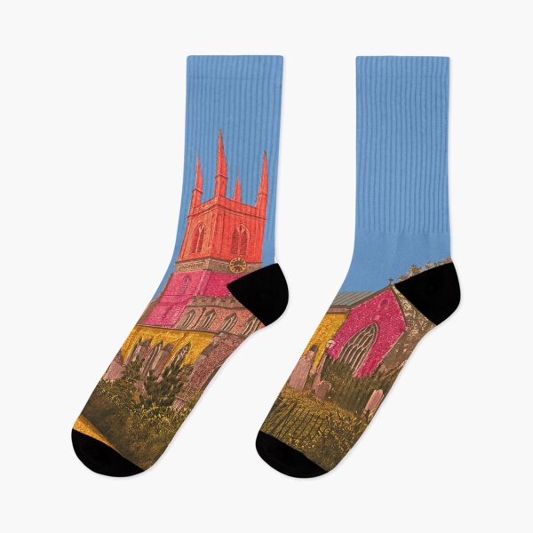 Item preview, beautiful view Lutterworth church, nostalgic city view England designed and sold by Mauswohn.