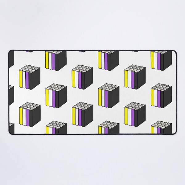 Non-Binary Pride Books Desk Mat
