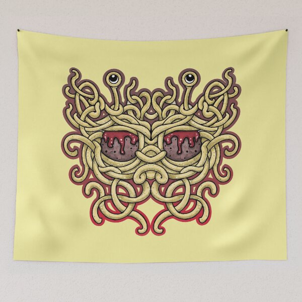 Item preview, The flying spaghetti monster, illustration of his noodliness  for pastafarian worship designed and sold by weilertsen.