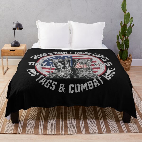 Item preview, Heroes Don't Wear Capes, They Wear Dog Tags & combat boots designed and sold by Mitzi12312.