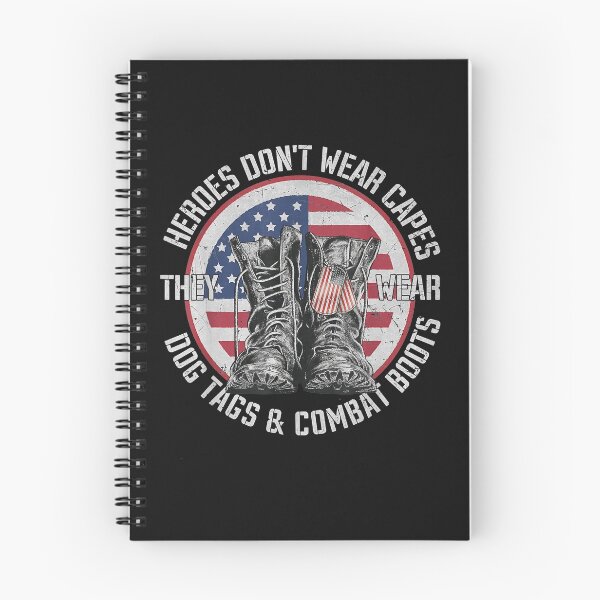 Item preview, Heroes Don't Wear Capes, They Wear Dog Tags & combat boots designed and sold by Mitzi12312.