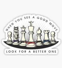 Martial Arts Chess Pieces Sticker