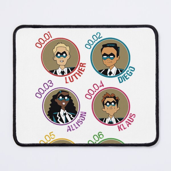 Item preview, UMBRELLA ACADEMY ALL CHARACTERS CARTOON (COLORS) Classic designed and sold by typegarden.
