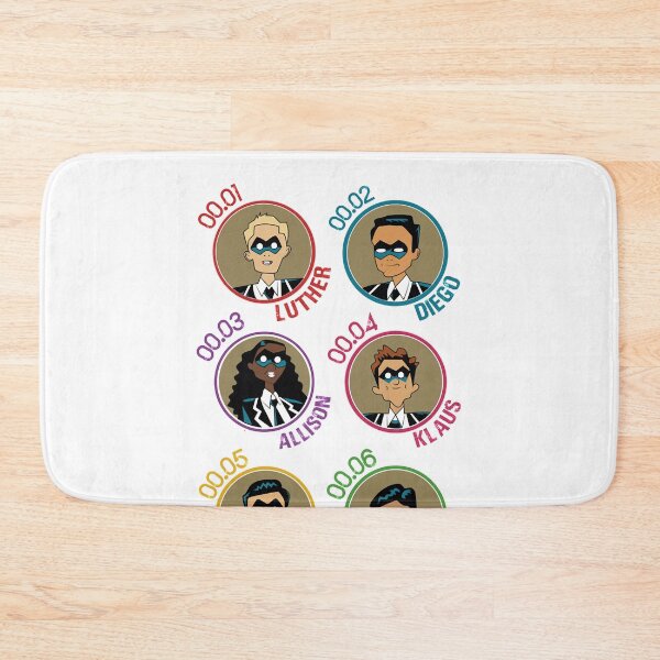 Item preview, UMBRELLA ACADEMY ALL CHARACTERS CARTOON (COLORS) Classic designed and sold by typegarden.
