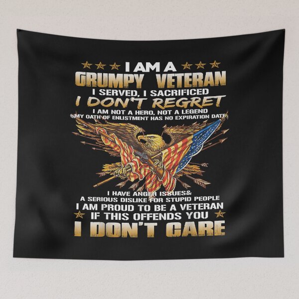 Item preview, I Am A Grumpy Old Veteran I Served I Sacrificed designed and sold by Mitzi12312.