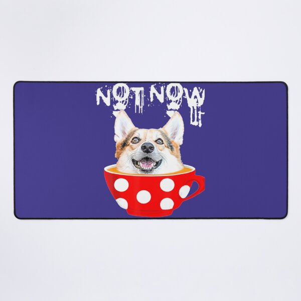 Item preview, Not Now Pop Art Coffee Corgi Dog designed and sold by zeroboutique.